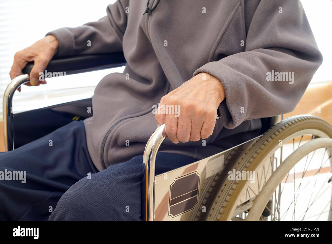 Old man wheelchair sad hi-res stock photography and images - Alamy