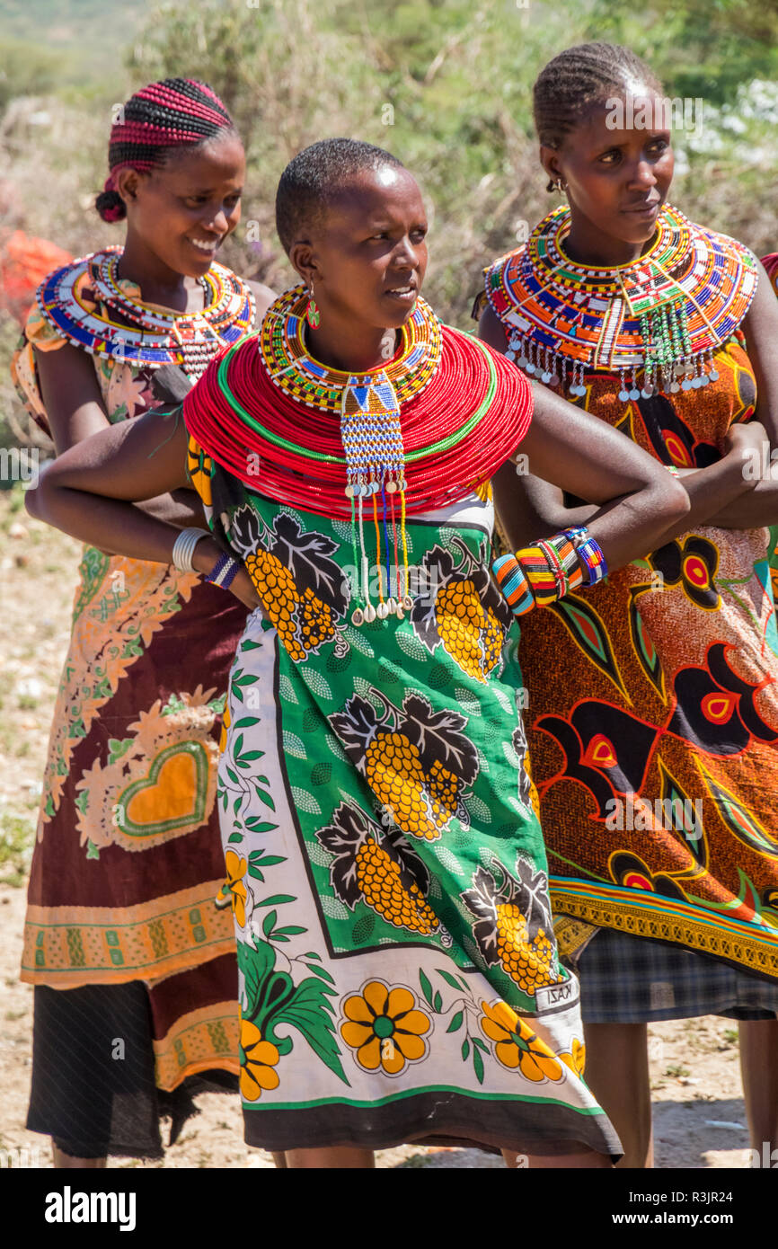 Africa, Kenya, Samburu National Reserve. Tribal handicrafts, jewelry