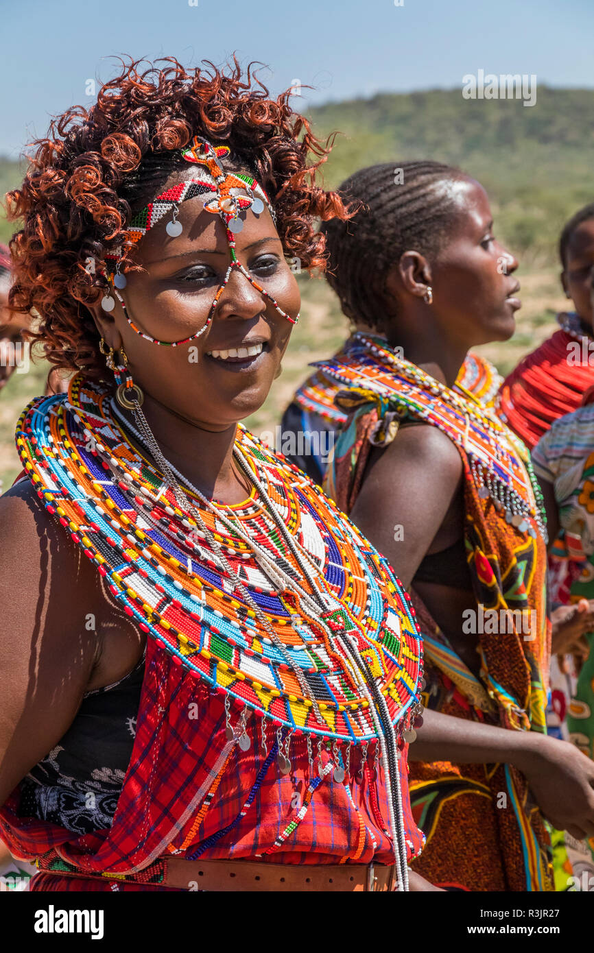 Africa, Kenya, Samburu National Reserve. Tribal handicrafts, jewelry