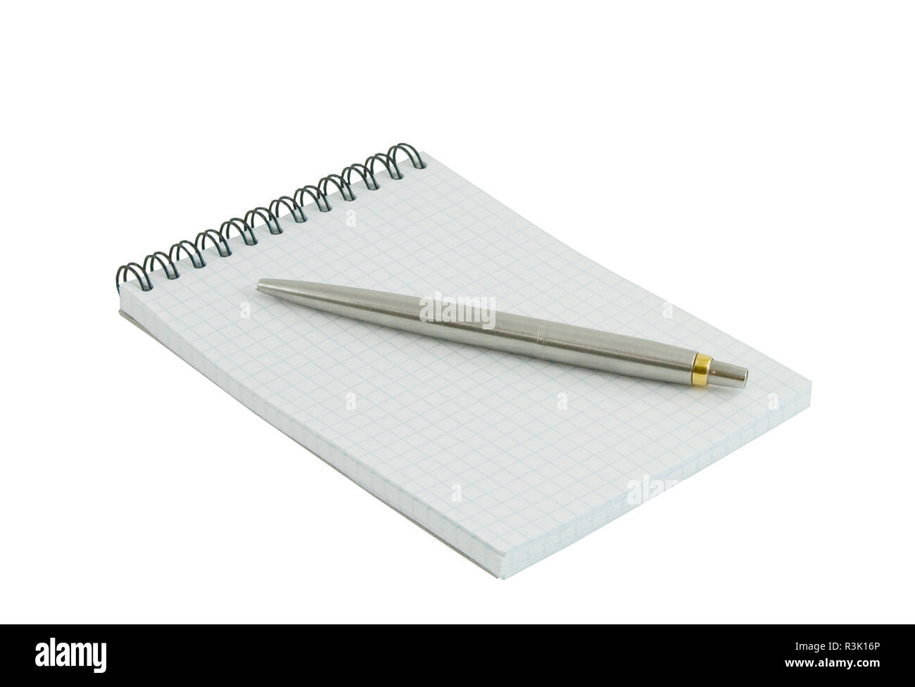 spiral lined notebook isolated on white Stock Photo