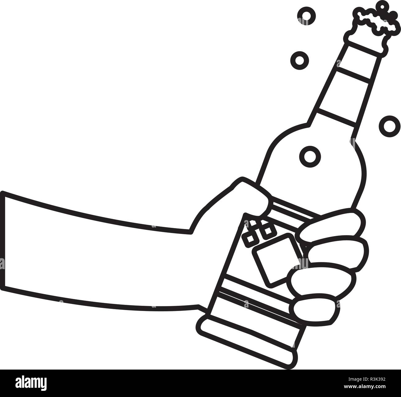 Hand Holding A Beer Bottle Over White Background Vector Illustration Stock Vector Image Art Alamy Hand Holding A Beer Bottle Over White Background Vector Illustration Stock Vector Image Art Alamy