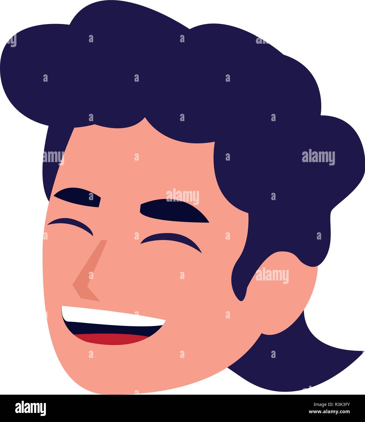 Cartoon man icon over white background, vector illustration Stock ...