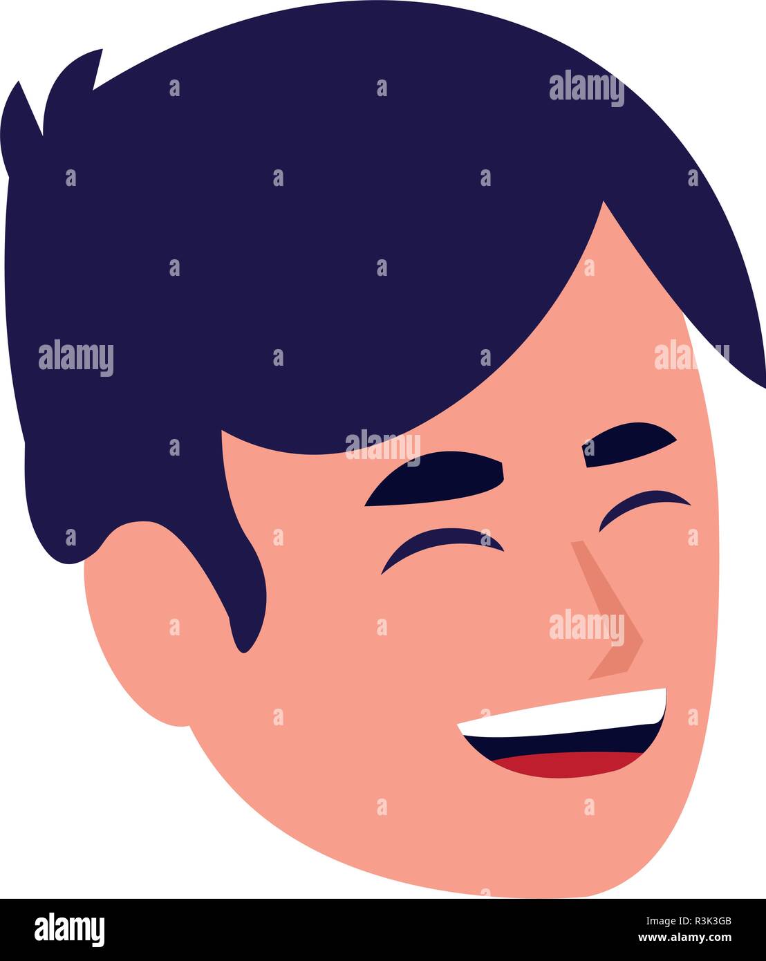 cartoon man icon over white background, vector illustration Stock ...
