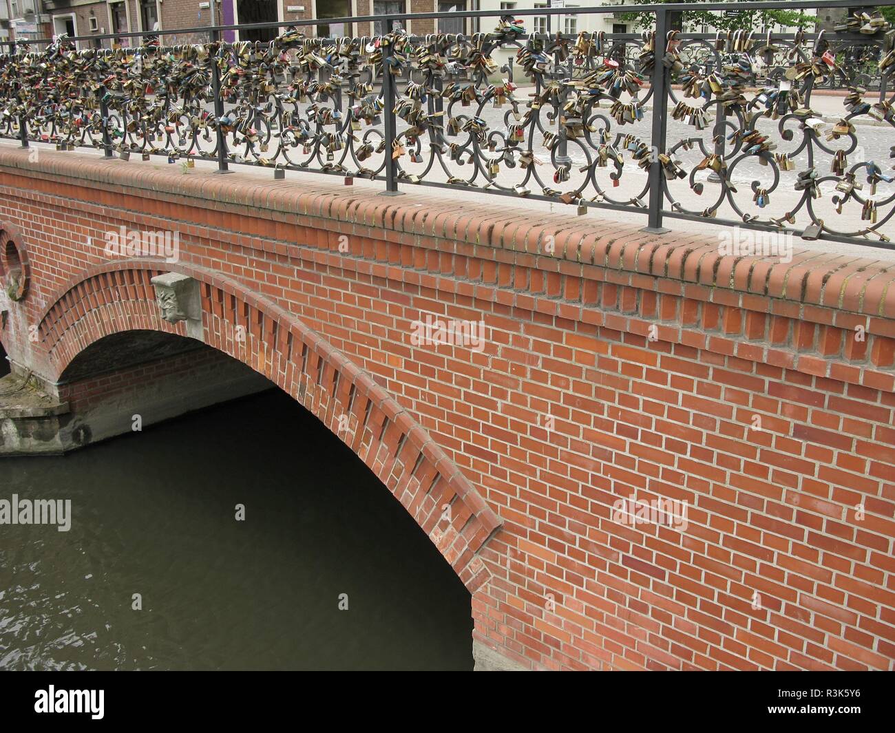 bridge with love chimneys in gdansk,gdansk Stock Photo