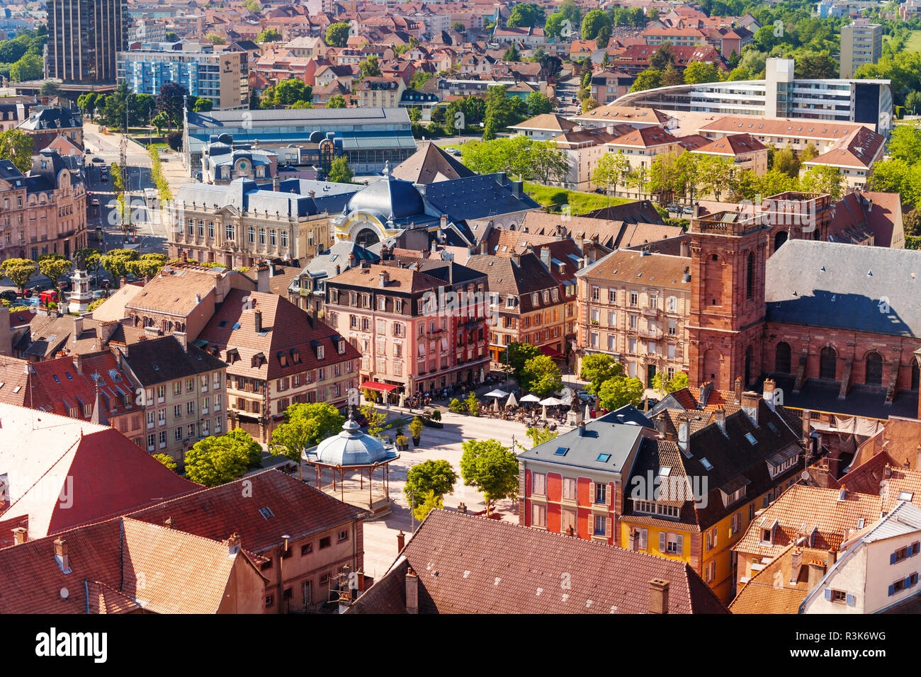View of Belfort Old Town with Place dArmes square Stock Photo Alamy