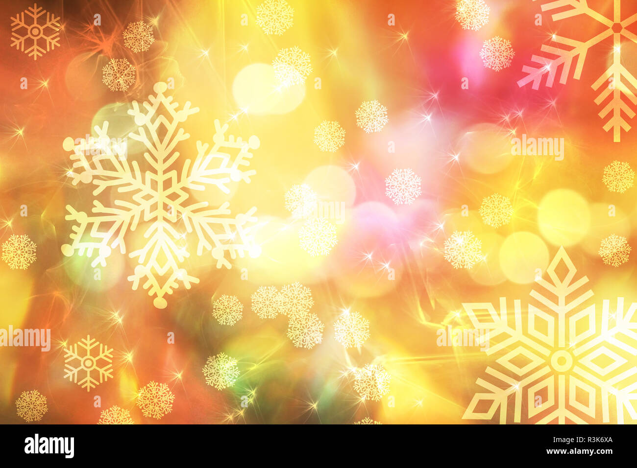 Xmas background  with snowflakes, light Stock Photo