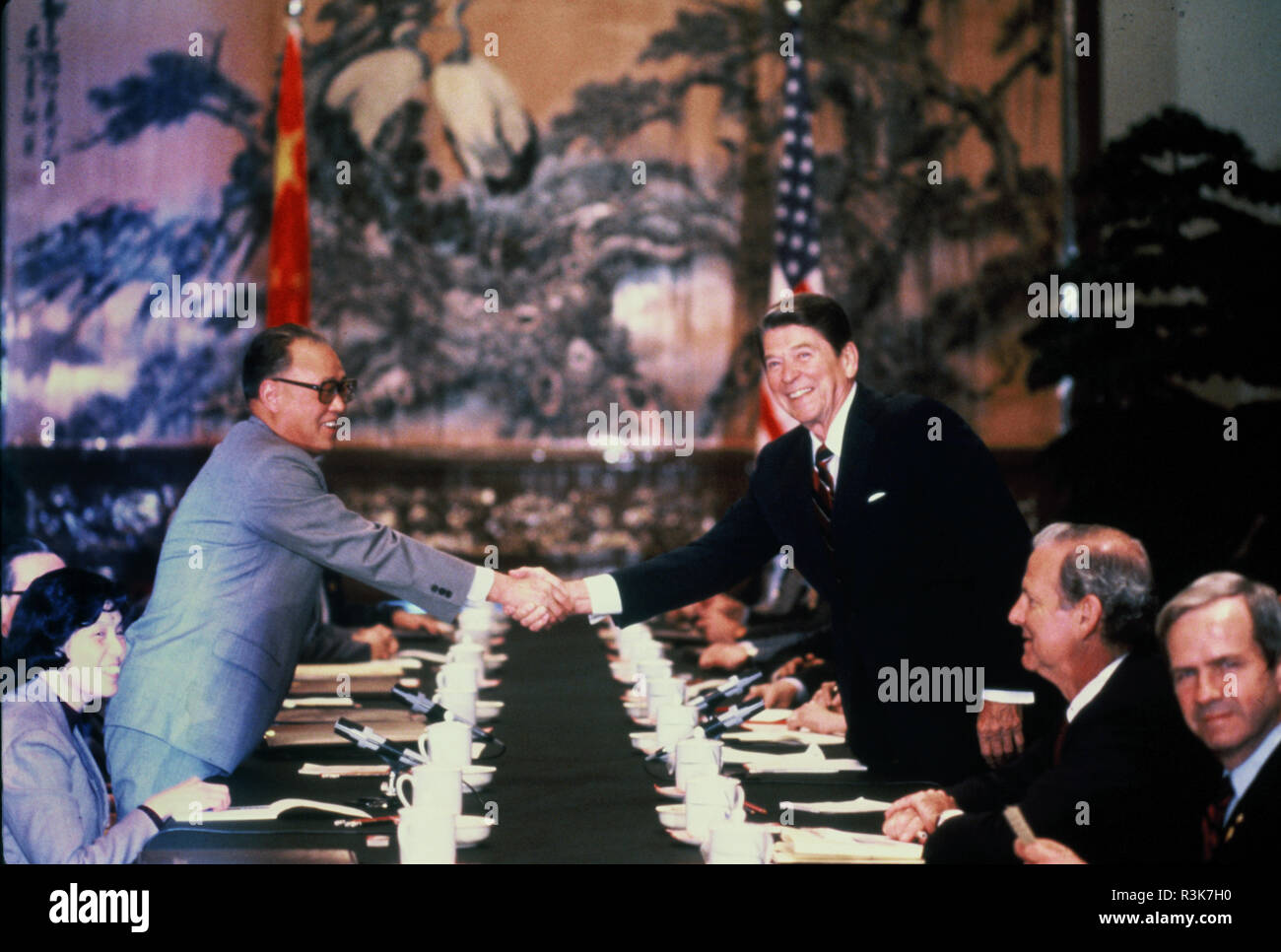 Donald Trump Shaking Hands with Ronald Reagan Giclee Photo Print 