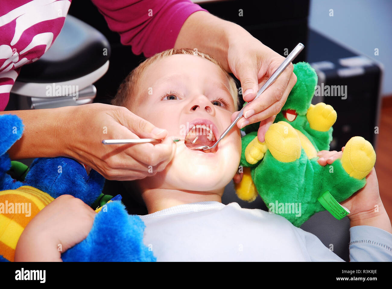 boy at the dentist Stock Photo