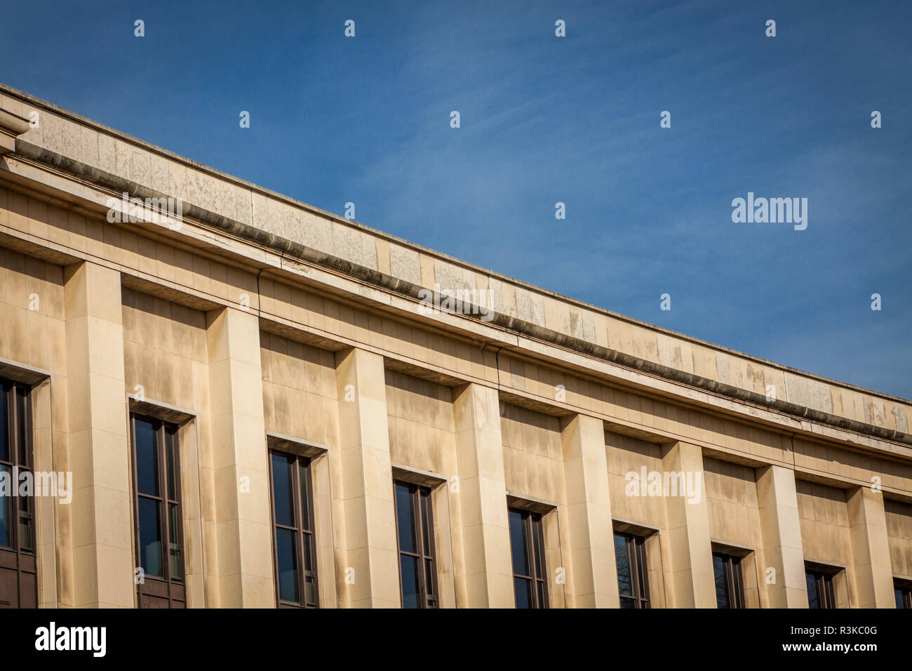 exterior of a parisian town house in summer Stock Photo