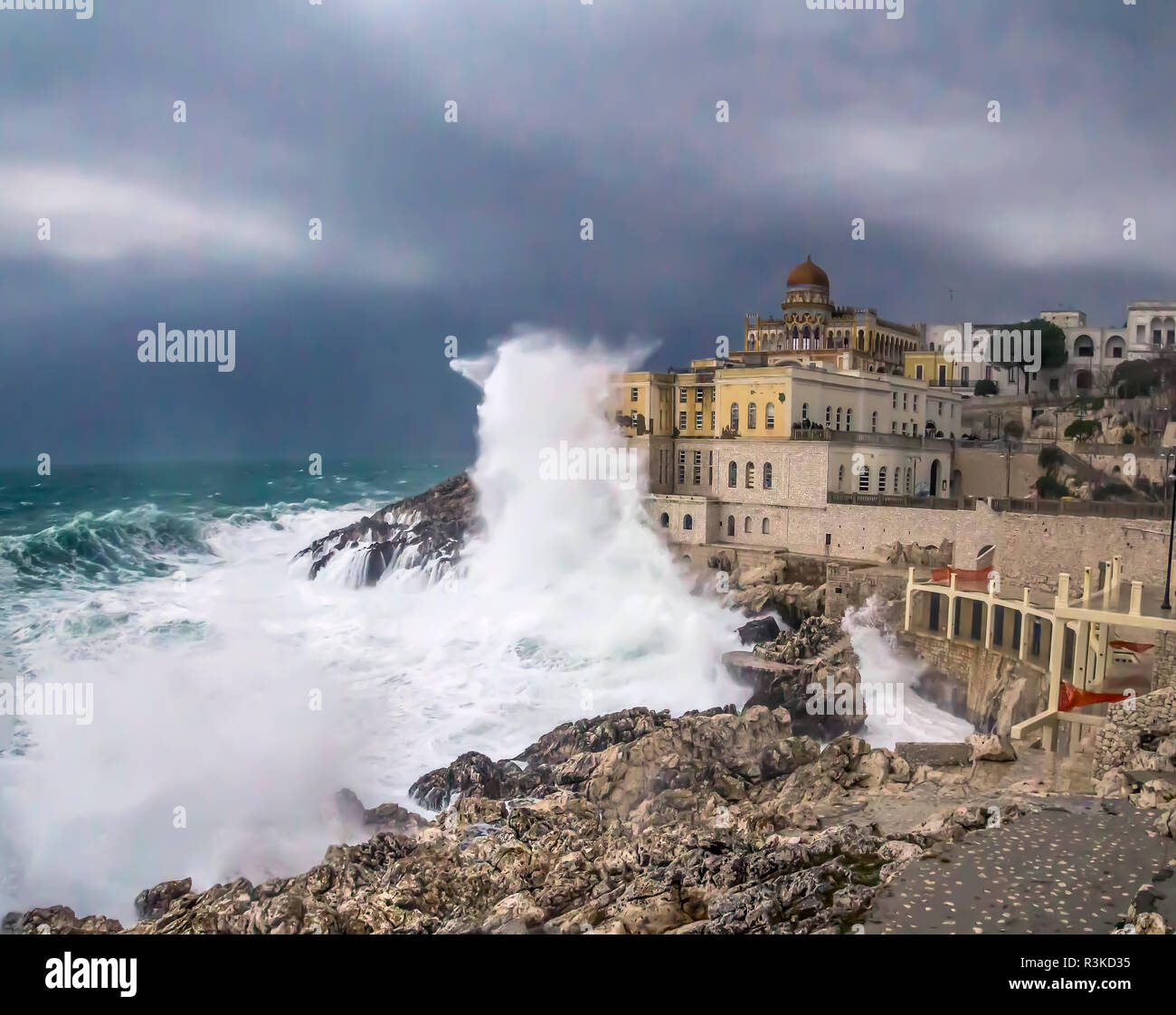 Moorish Rocks cyclone on the rocks moorish palace Stock Photo - Alamy