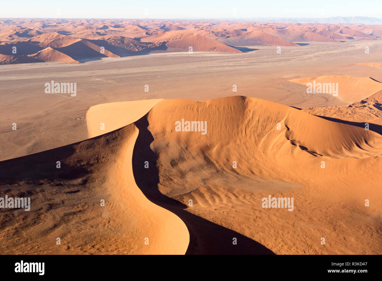 Africa, Namibia, Namib-Naukluft Park. Aerial of desert landscape. Credit as: Wendy Kaveney / Jaynes Gallery / DanitaDelimont.com Stock Photo