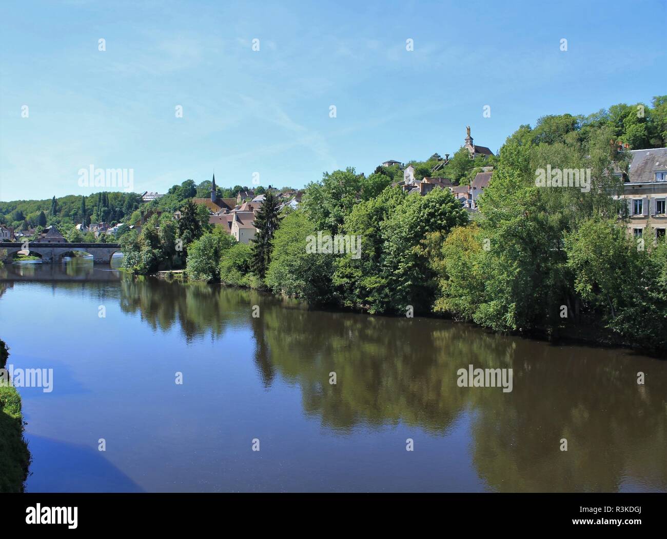 River Creuse in Argenton sur Creuse called the Venice of Berry, Berry