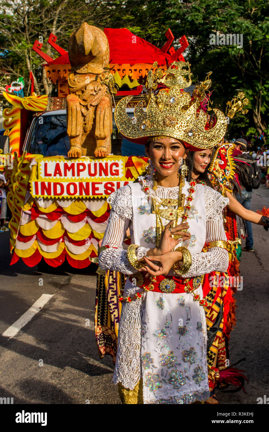 Street parade in the International Carnival Seychelles, in Victoria