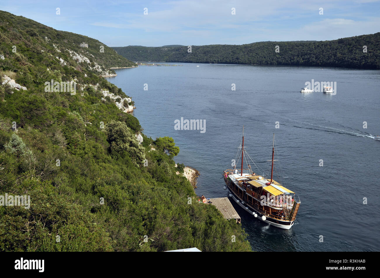 boat on the limfjord,croatia Stock Photo