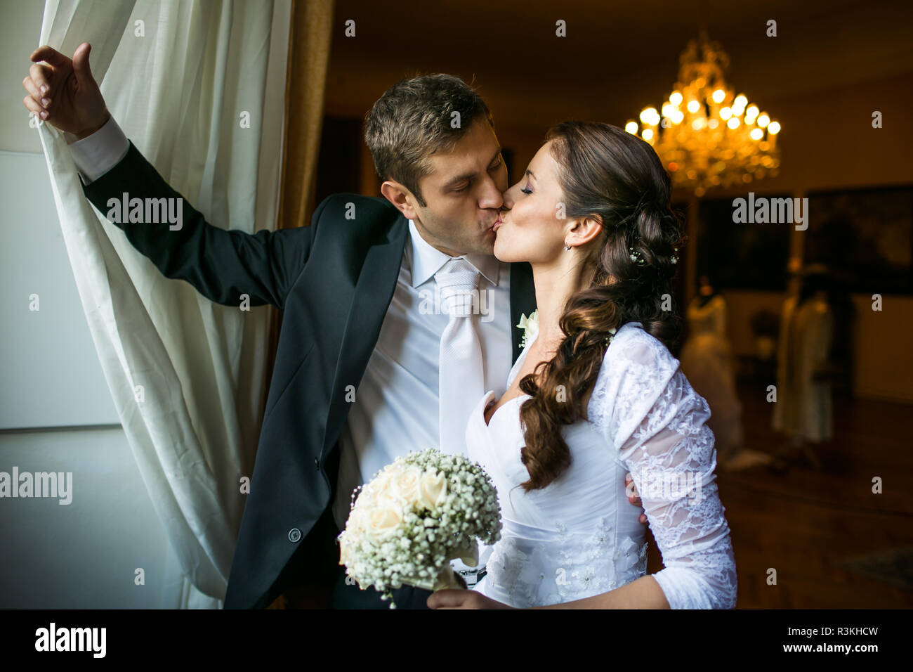 Man kissing woman hand retro hi-res stock photography and images - Alamy