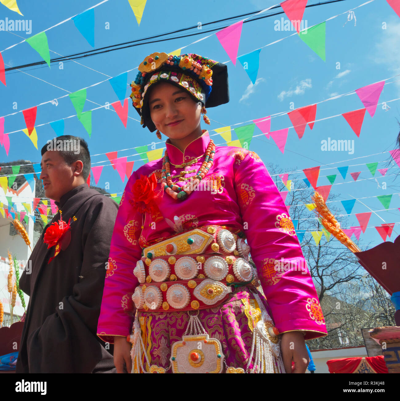Tibetan wedding ceremony, Jinchuan County, Sichuan Province, China