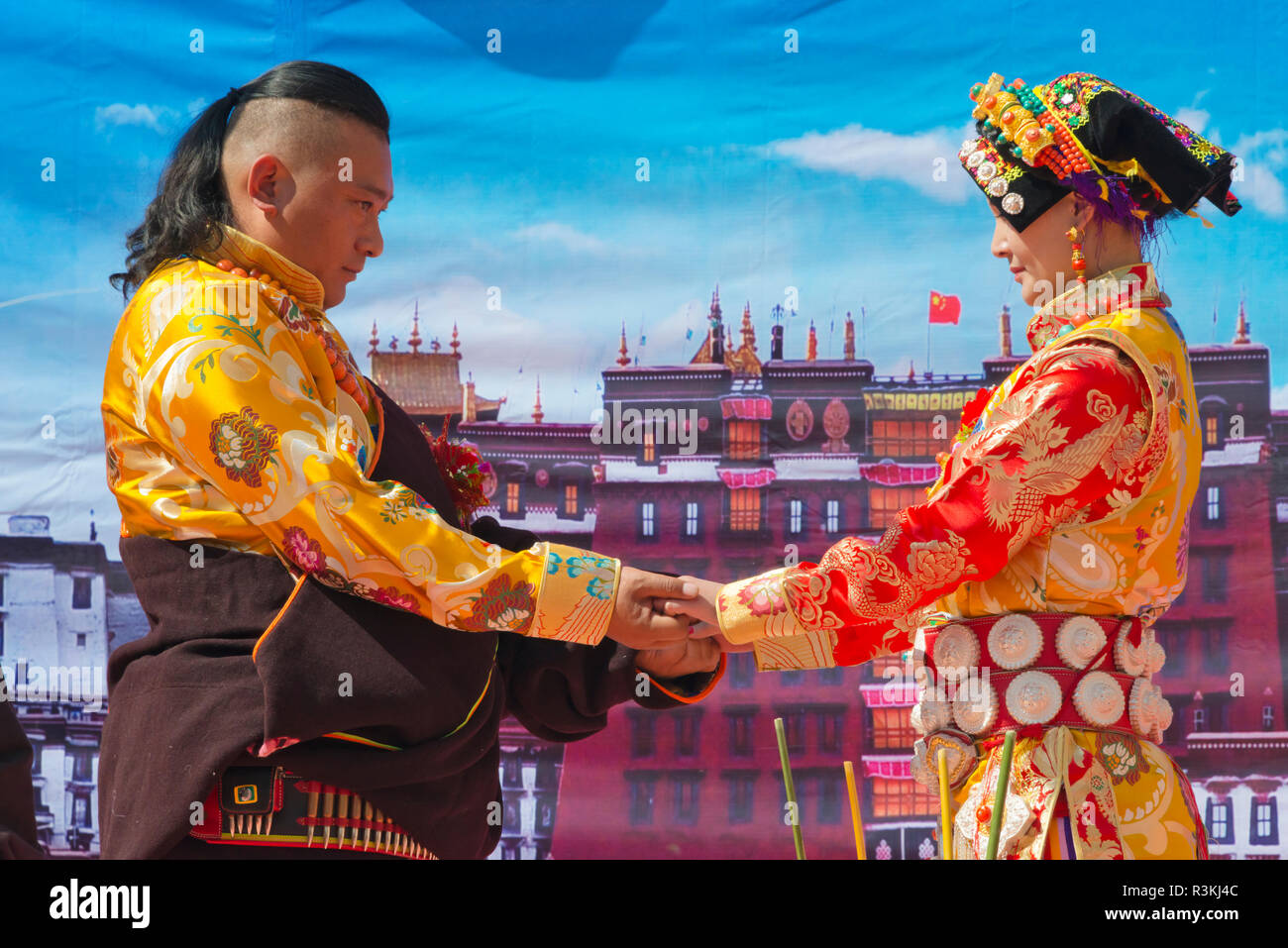 Tibetan wedding ceremony, Jinchuan County, Sichuan Province, China
