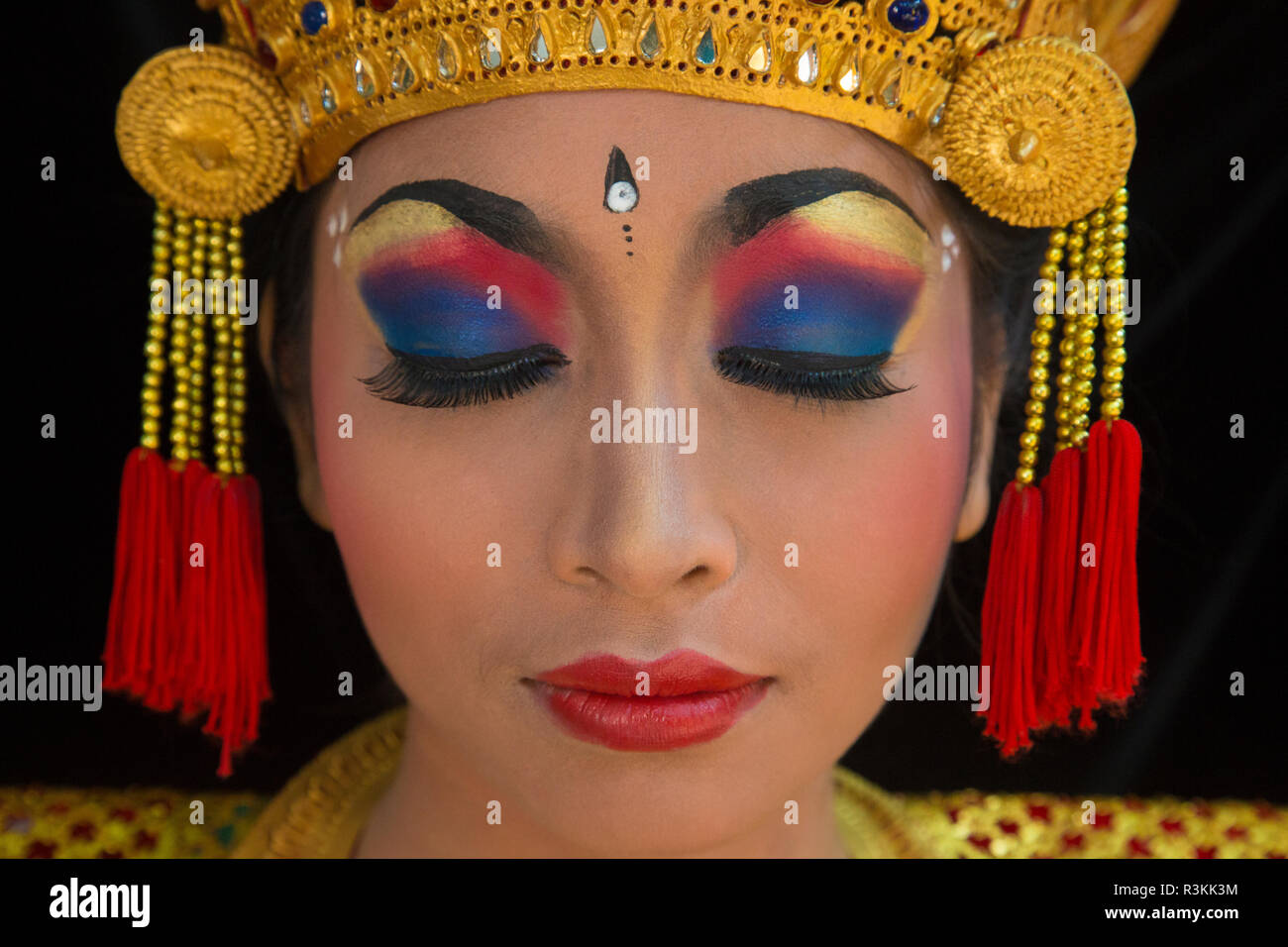 Indonesia, Bali. Portrait of Balinese dancer. Credit as: Jim Zuckerman / Jaynes Gallery / DanitaDelimont.com (MR) Stock Photo