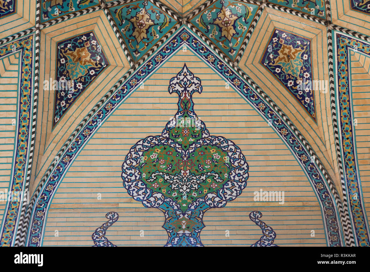 Iran, Tehran, Museum Of The Islamic Period, Exterior Tilework Detail Stock Photo