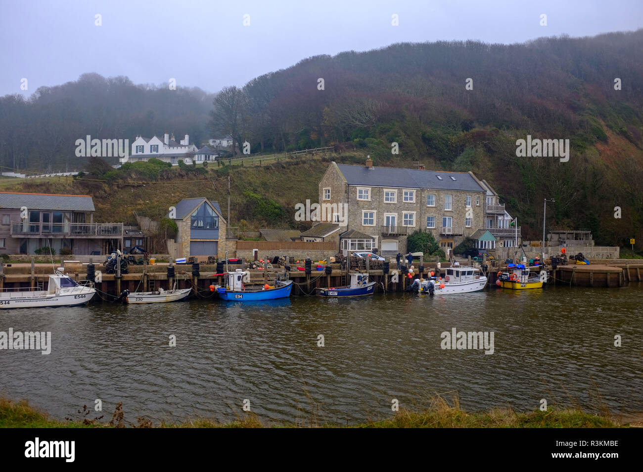 Seaton and Axmouth Harbour in Devon UK Stock Photo
