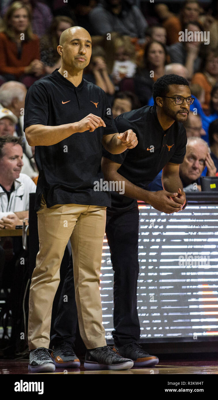 Nov 22 2018 Las Vegas, NV U.S.A. Texas head coach Shaka Smart during the NCAA Men's Basketball Continental Tire Las Vegas Invitational between North Carolina Tar heels and the Texas Longhorns 92-89 win at The Orleans Arena Las Vegas, NV. Thurman James/CSM Stock Photo