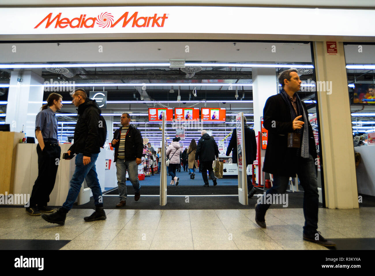 Gothenburg, Sweden - April 25 2020: Logo of Media Markt on a