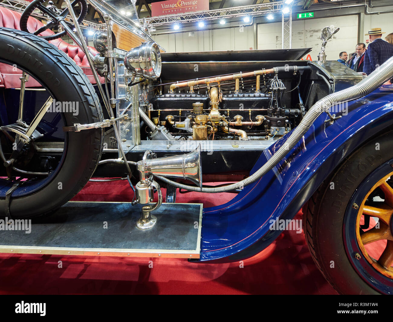 Milan, Lombardy Italy - November 23 , 2018 - 1911 Rolls-Royce Silver Ghost Rois des Belges Tourer motor display at Autoclassica Milano 2018 edition at Fiera Milano Rho Credit: Armando Borges/Alamy Live News Stock Photo