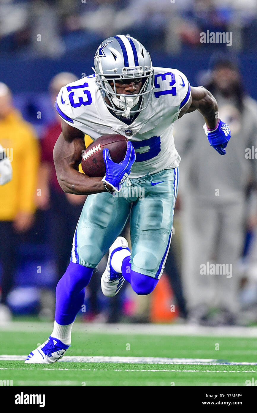 Dallas Cowboys wide receiver Michael Gallup (13) is seen during the first  half of an NFL football game against the Houston Texans, Sunday, Dec. 11,  2022, in Arlington, Texas. Dallas won 27-23. (