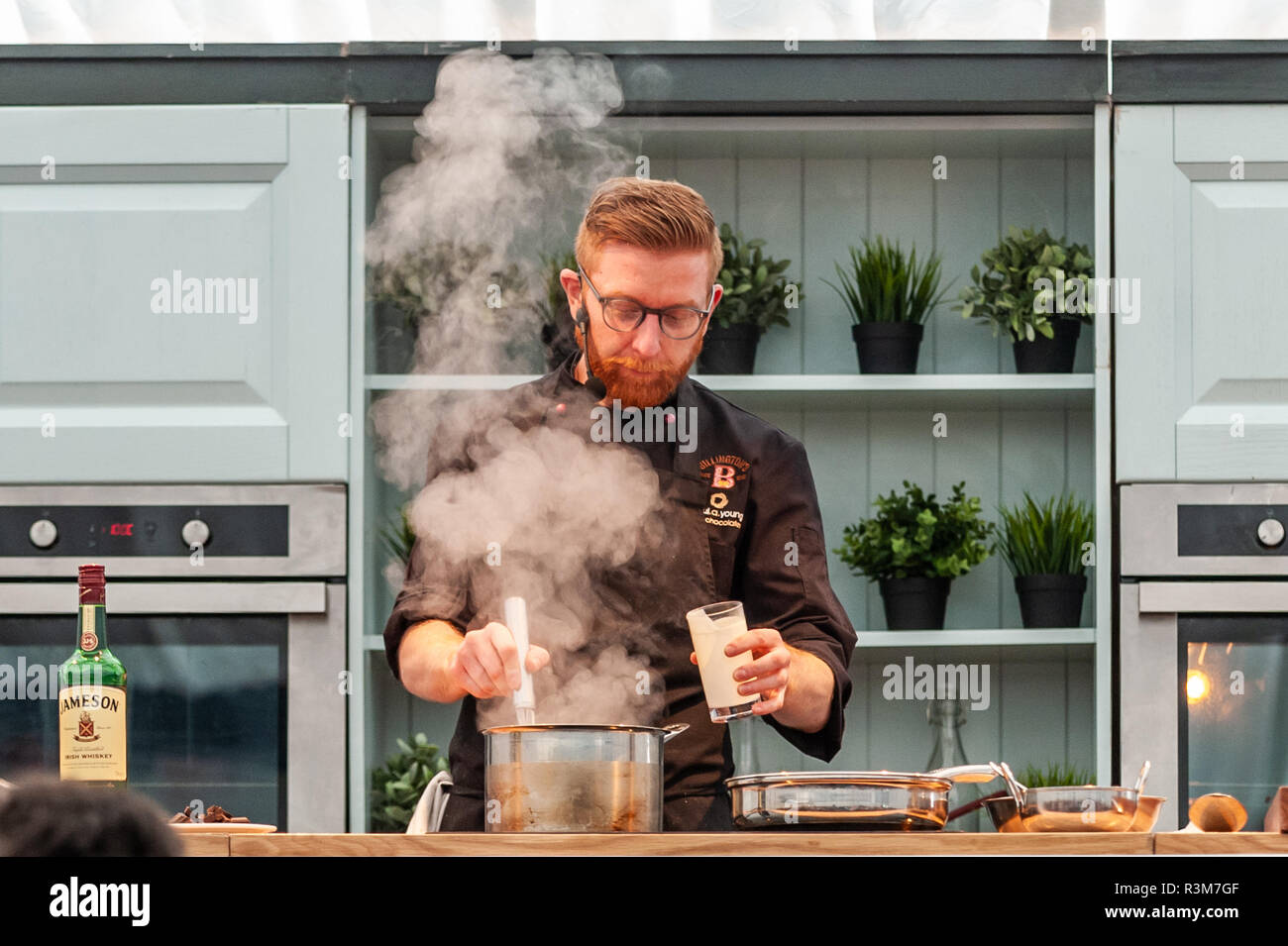 Cork, Ireland. 24th Nov, 2018. World famous chocolatier and TV Personality Paul A. Young gives a recipe making demonstration at the chocolate weekend. Credit: Andy Gibson/Alamy Live News. Stock Photo