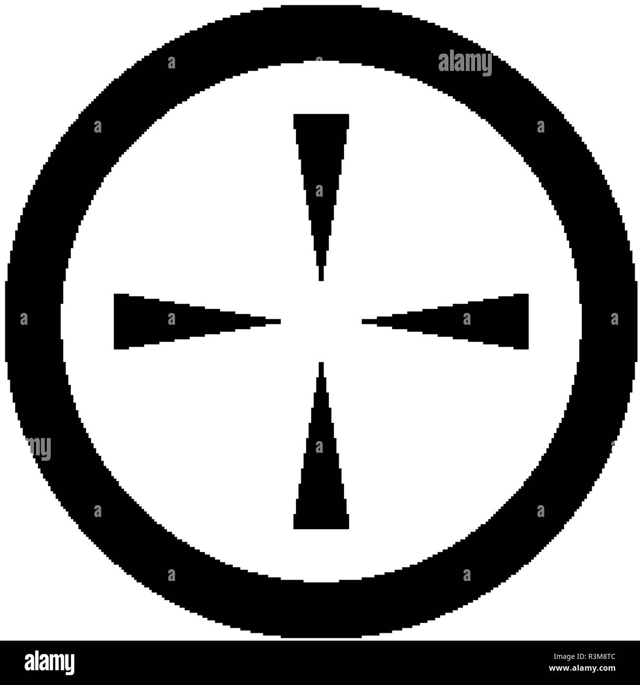 Black aim icon. Sniper scope crosshairs sign Stock Vector