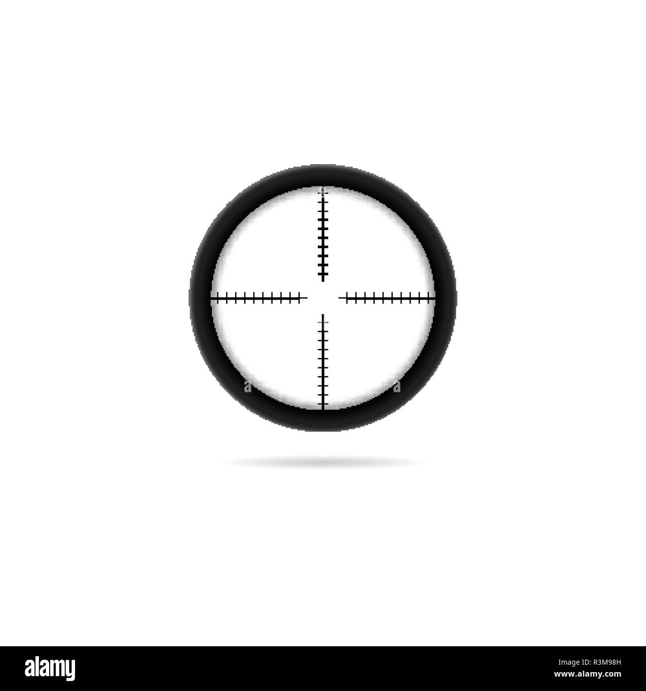 Sniper target crosshairs scope icon isolated on white background Stock Vector