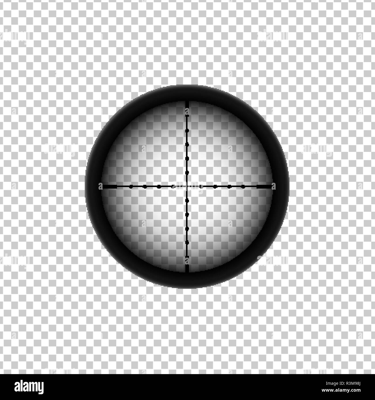 Sniper automatic rifle crosshairs. Gun viewfinder target icon Stock Vector