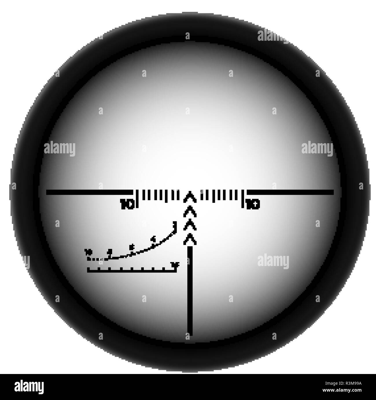 Sniper scope crosshairs. Rifle aim icon. Weapon viewfinder Stock Vector