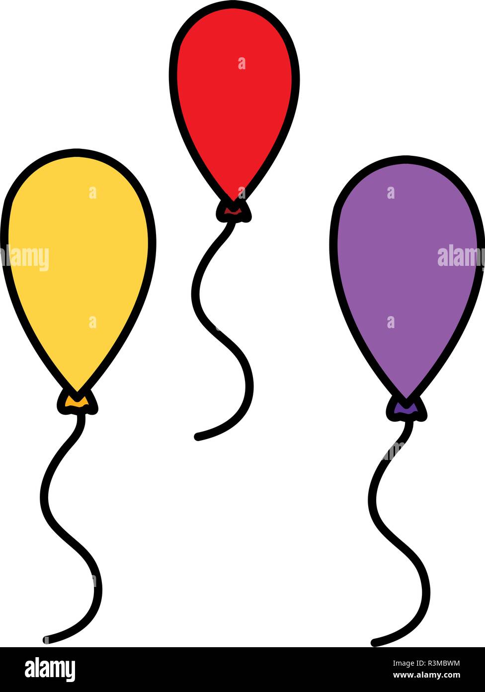 balloons over white background, vector illustration Stock Vector Image ...
