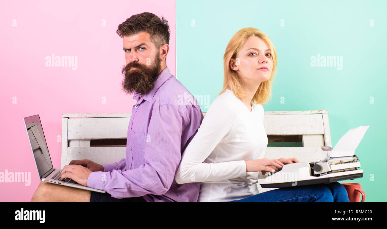 Time change old habits. Old fashioned against modern, outdated against