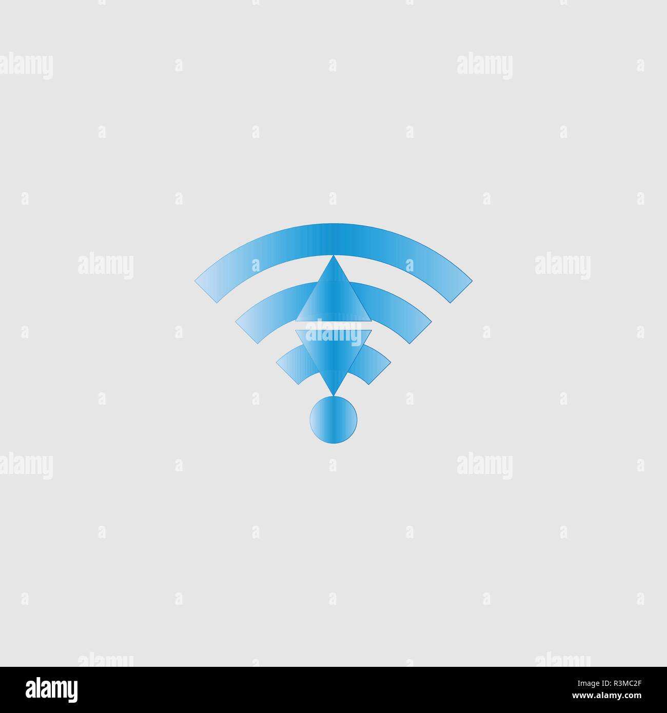 WiFi icon, connect blue vector Stock Vector