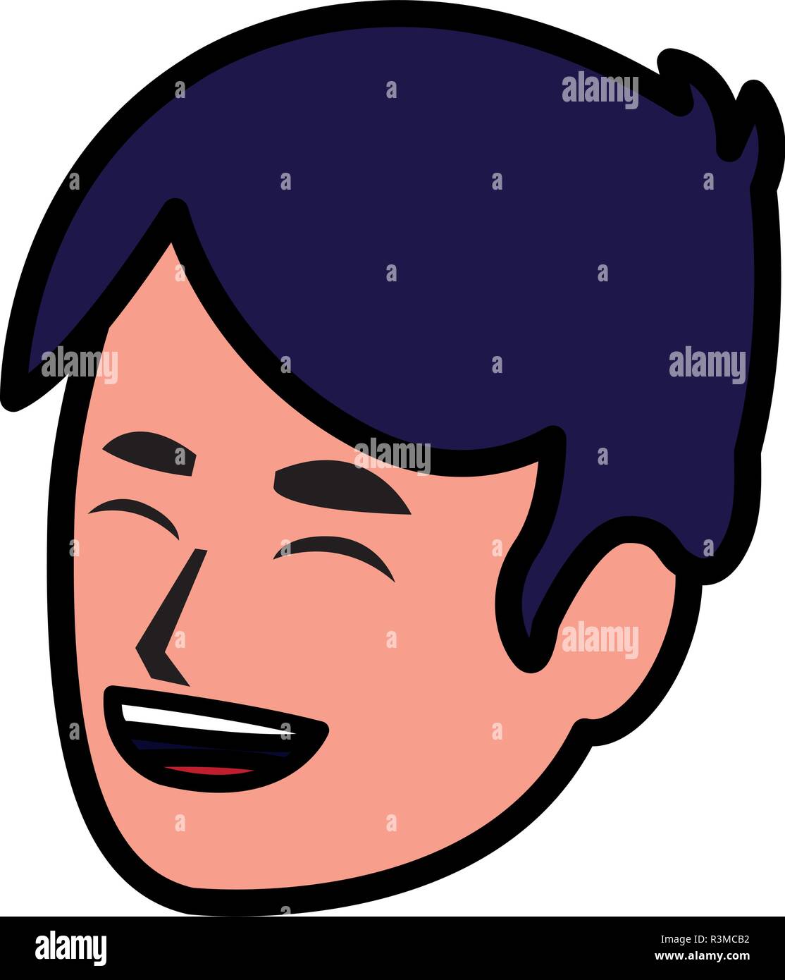 Cartoon man icon over white background, vector illustration Stock ...