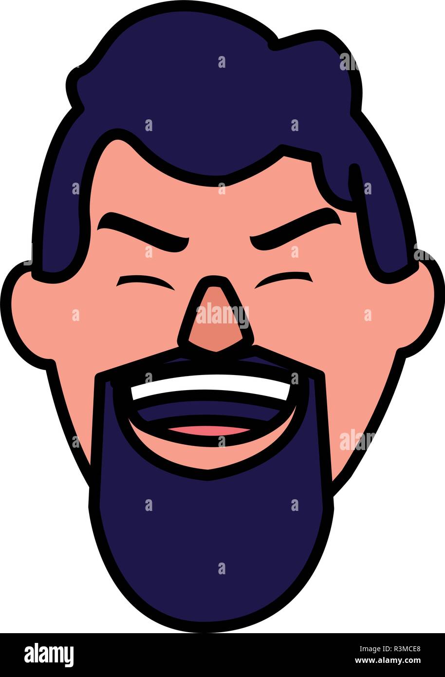 cartoon man icon over white background, vector illustration Stock ...