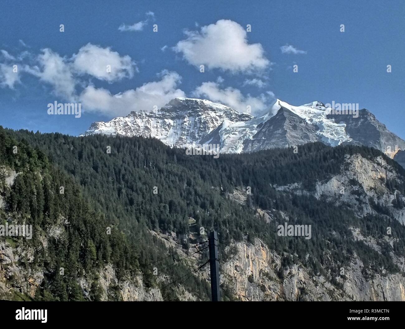 Zugfahrt auf dei Jungfrau Stock Photo