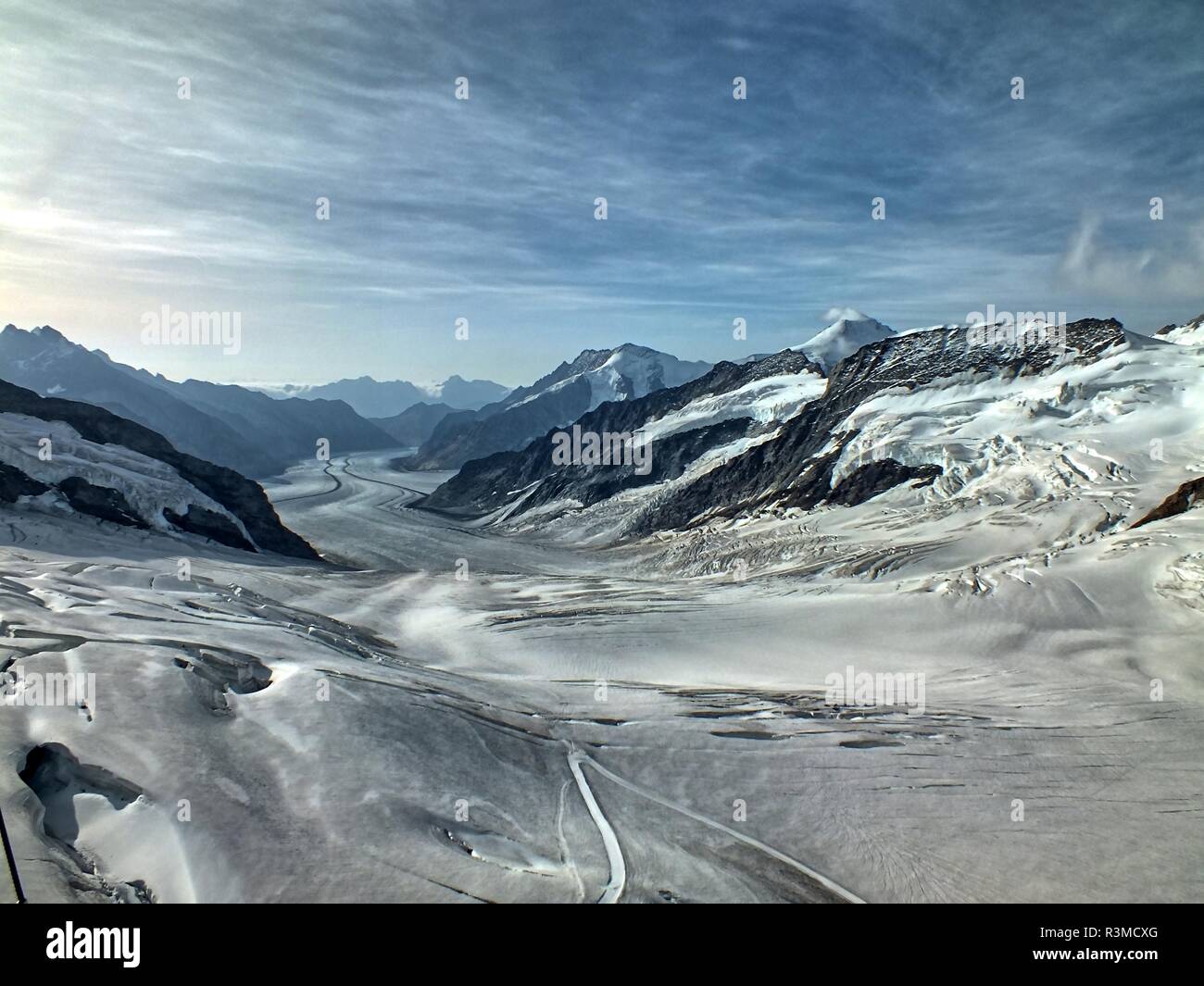 Aussicht auf dem Gletscher Stock Photo