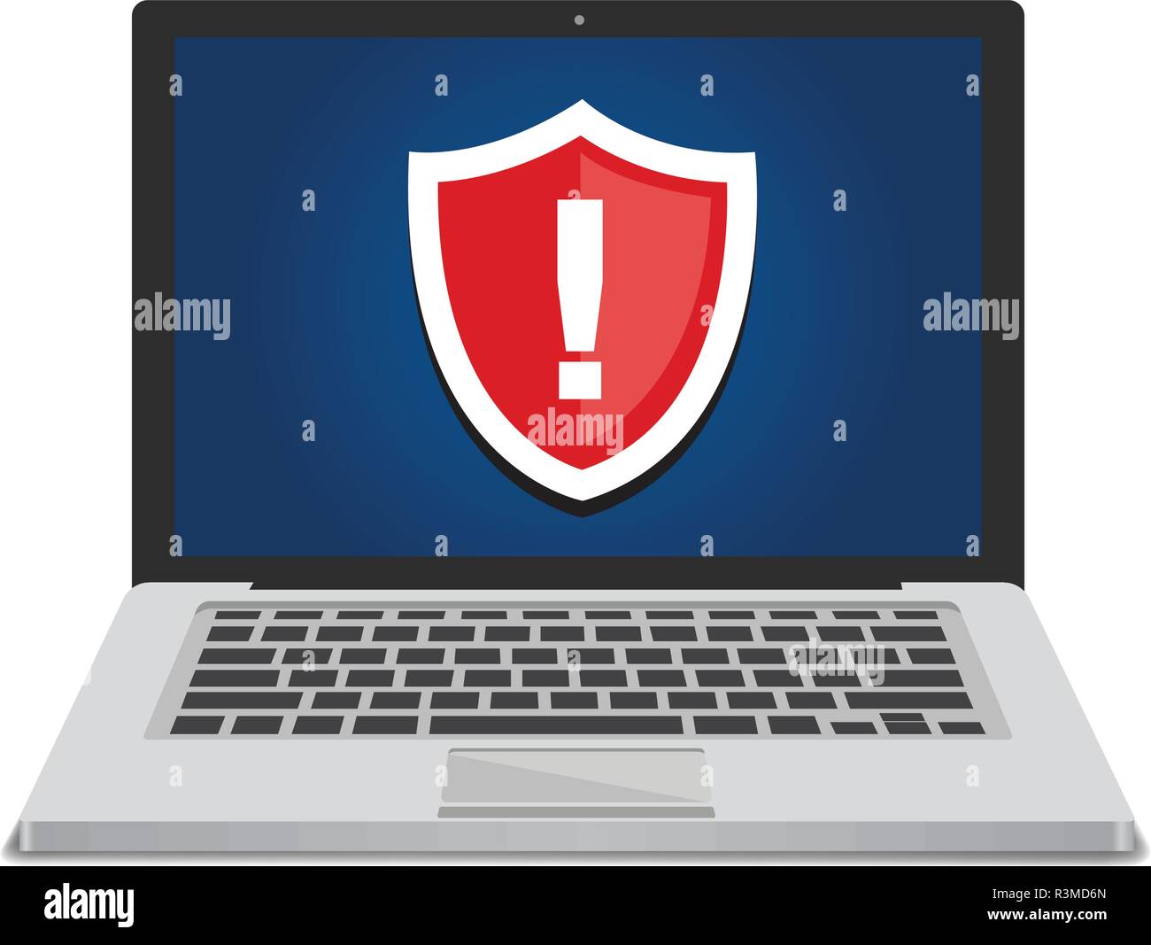 Computer System Security Under Threat Stock Vector