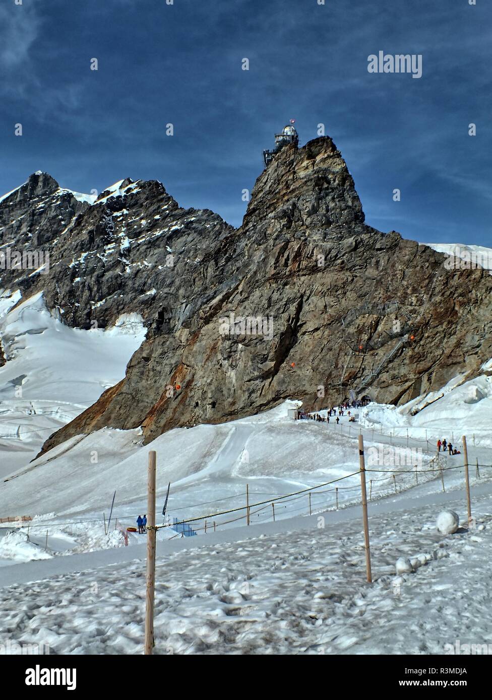 Wanderweg am Gletscher Stock Photo