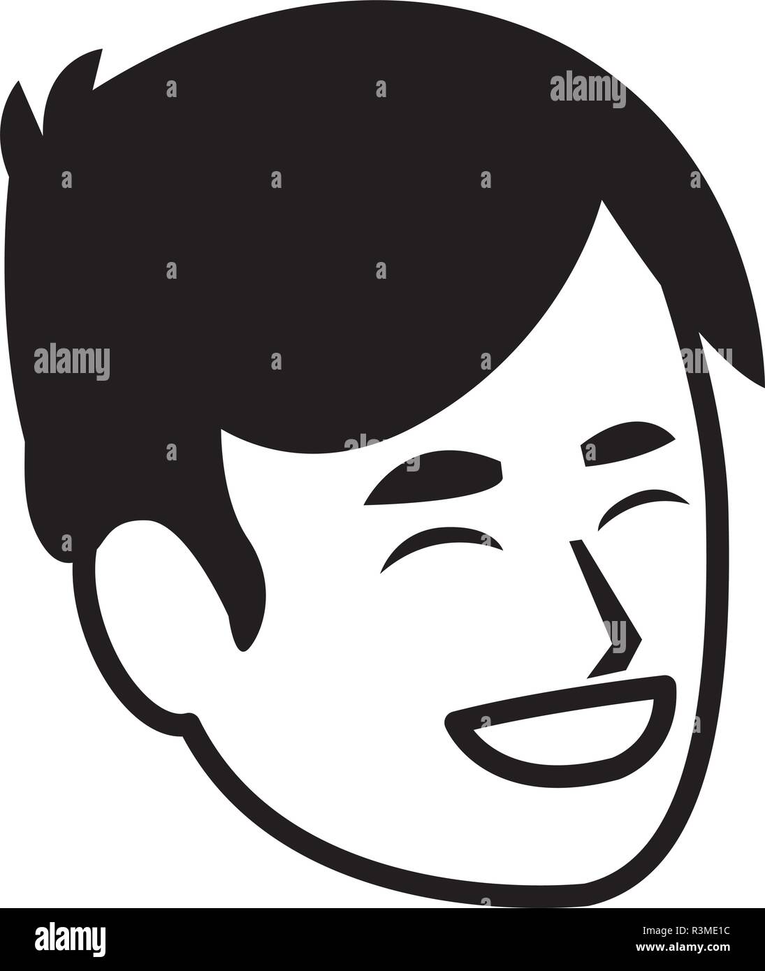 Cartoon man icon over white background, vector illustration Stock ...