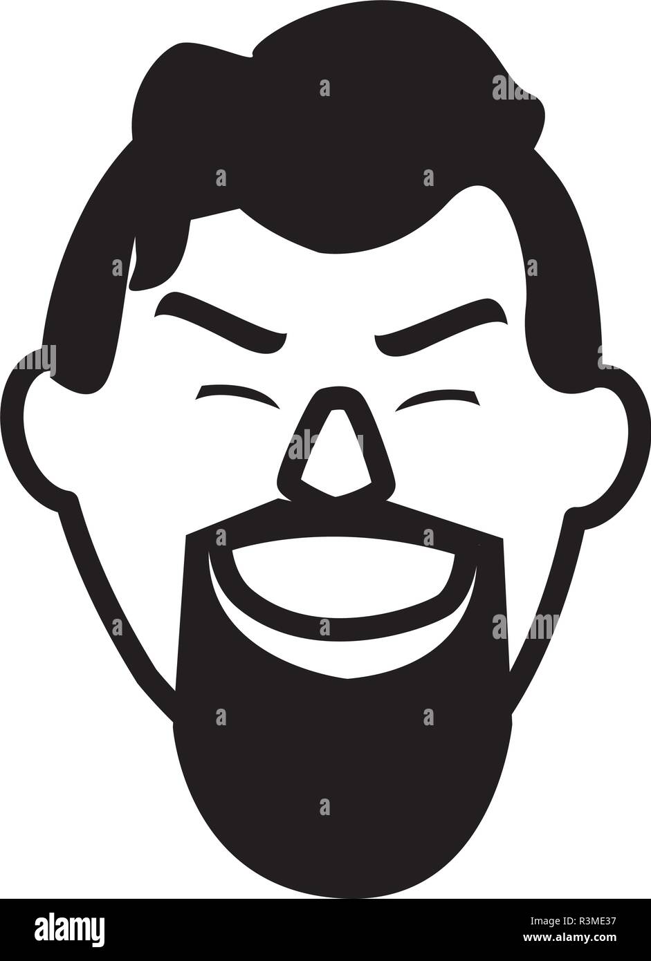 cartoon man icon over white background, vector illustration Stock ...