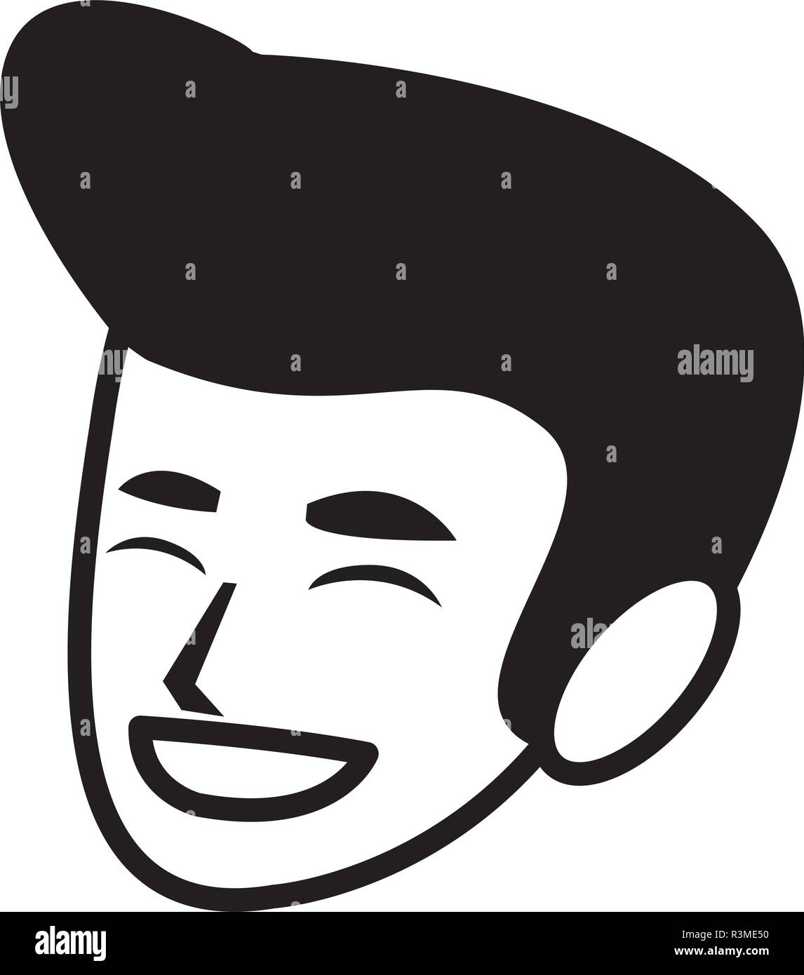 Cartoon man icon over white background, vector illustration Stock ...