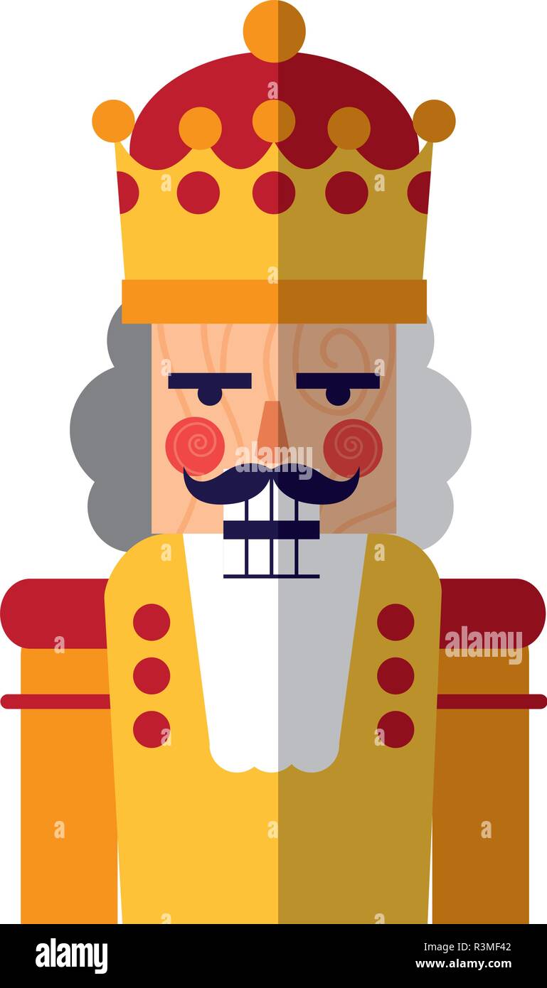 chritsmas nutcracker icon over white background, colorful design, vector illustration Stock Vector