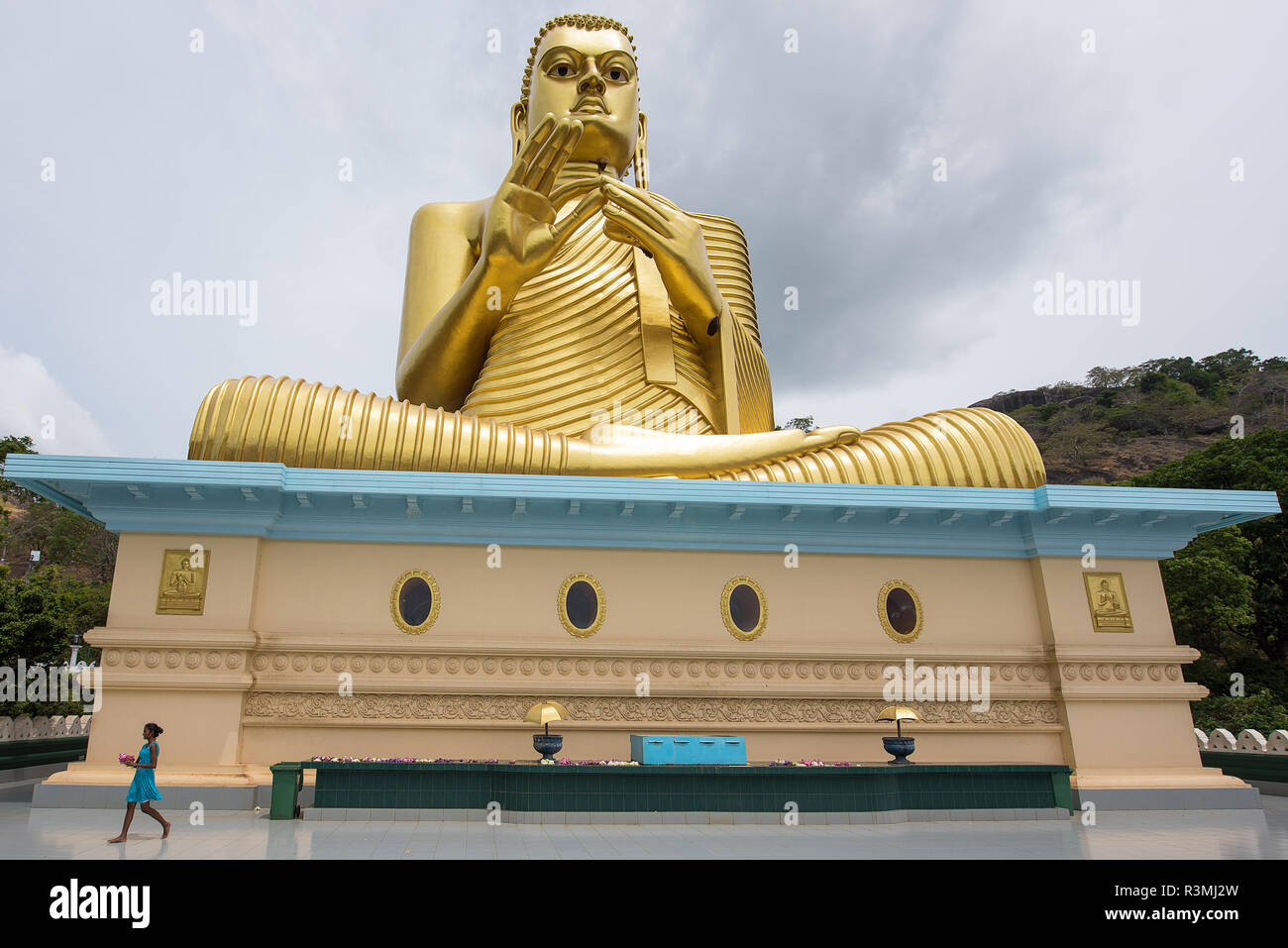 Golden Temple of Dambulla, Sri Lanka, Asia. Stock Photo