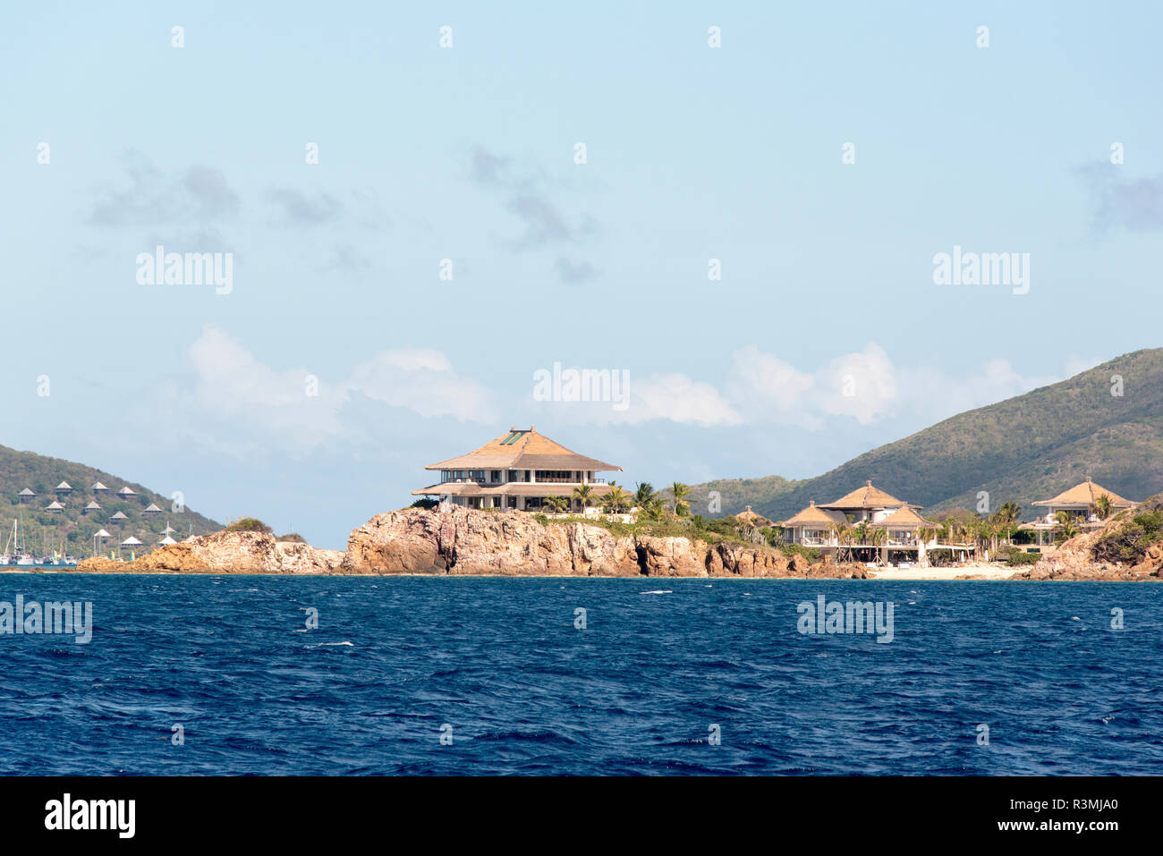 British Virgin Islands. Sir Richard Branson, Mosquito Island, private, Caribbean Stock Photo