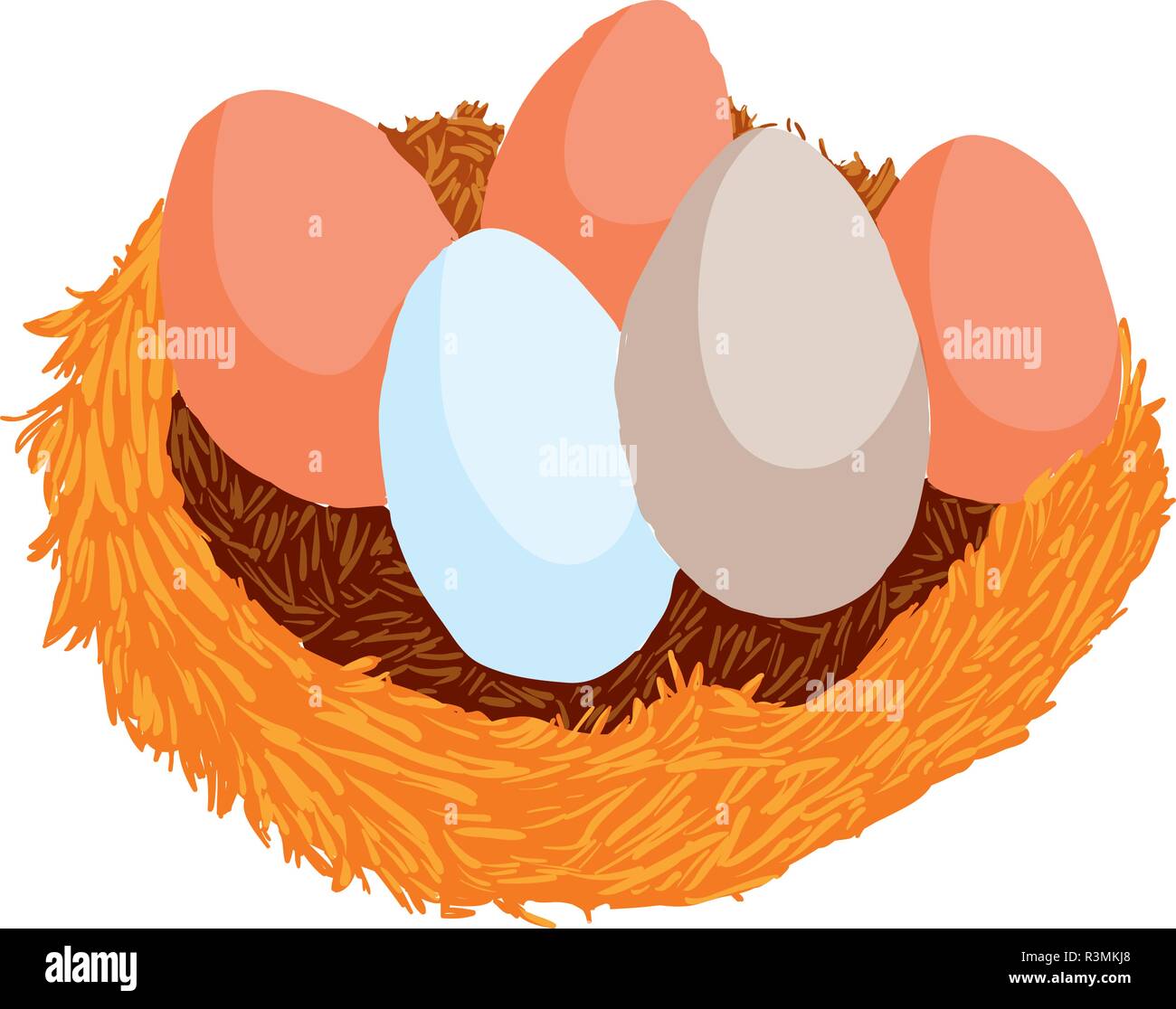 nest with eggs icon vector illustration design Stock Vector Image & Art ...