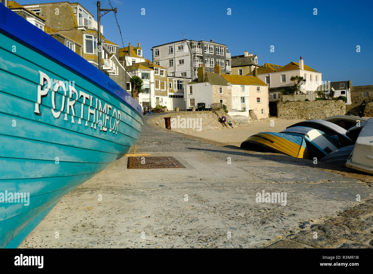 St Ives Harbour in November sunshine Stock Photo